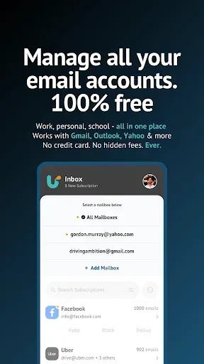 Скриншот 3 — Unroll.Me - Inbox Mail Cleaner