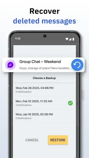 Скриншот 2 — Unseen Messenger - Deleted Msg
