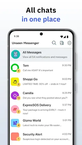Скриншот 3 — Unseen Messenger - Deleted Msg