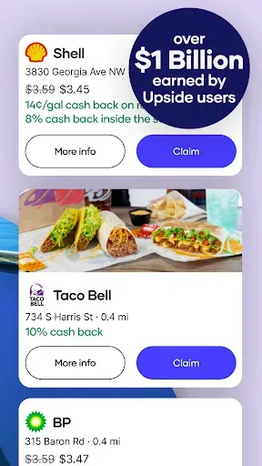 Скриншот 2 — Upside: Cash Back Fuel Rewards