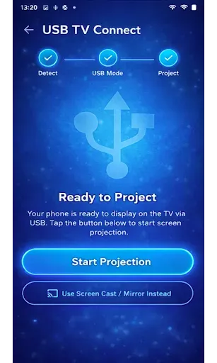 Скриншот 1 — USB Connect - TV Share Screen