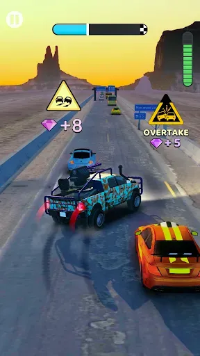 Скриншот 2 — Overtake Rush: Гонки и машины