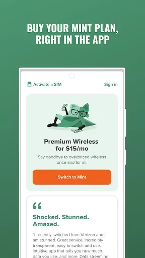 Скриншот 1 — Mint Mobile
