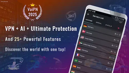 Скриншот 1 — VPN с ИИ: быстрый и безопасный