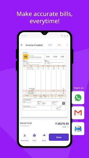 Скриншот 1 — myBillBook Invoice Billing App
