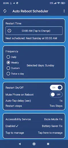 Скриншот 1 — Restart – Auto Reboot (Trial)