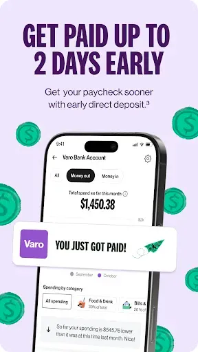 Скриншот 3 — Varo Bank: Online Banking