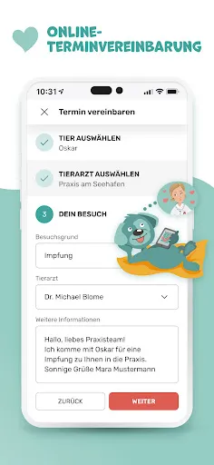 Скриншот 2 — petsXL | smarte Tiergesundheit