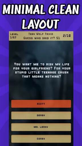 Скриншот 2 — Teen Wolf Trivia Quiz