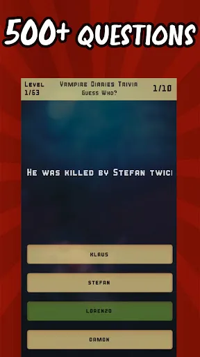 Скриншот 1 — Vampire Diaries Quiz Trivia