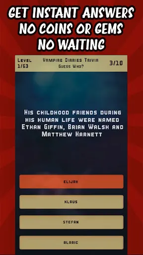 Скриншот 3 — Vampire Diaries Quiz Trivia
