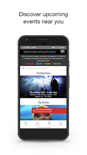 Скриншот 1 — viagogo Tickets