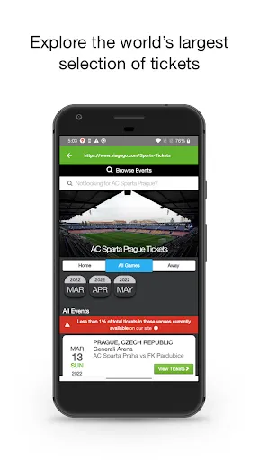 Скриншот 2 — viagogo Tickets