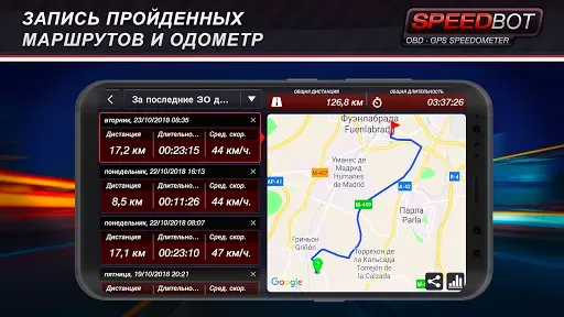 Скриншот 5 — Speedbot. спидометр GPS/OBD2