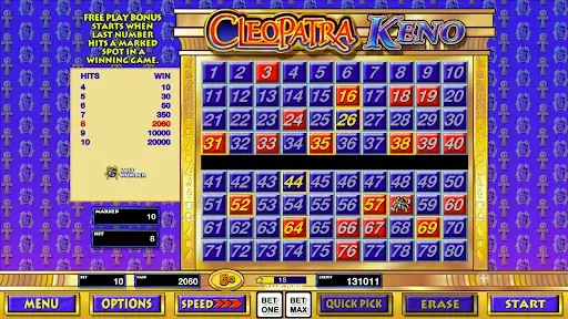 Скриншот 3 — Keno Games with Cleopatra Keno
