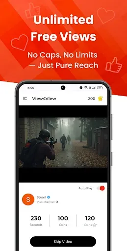 Скриншот 3 — View4View: Video Views Booster