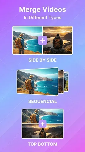 Скриншот 1 — Video Merger, Joiner, Collage