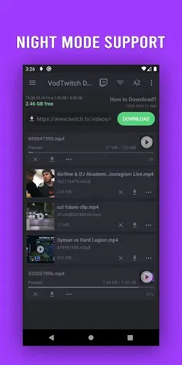 Скриншот 4 — Загрузчик видео для Twitch