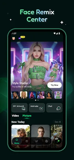 Скриншот 1 — Vionex: AI Create, Swap & Chat
