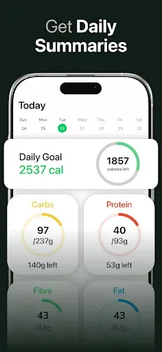 Скриншот 5 — Calorie & Food Tracker: Fastie