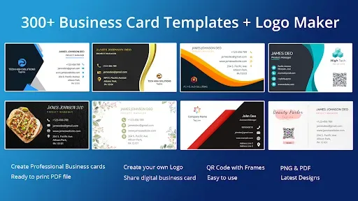 Скриншот 1 — Business Card Maker, Visiting