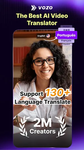 Скриншот 1 — Vozo AI Video Translator & Dub
