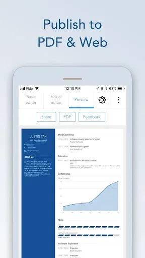 Скриншот 1 — VisualCV Resume & CV Builder