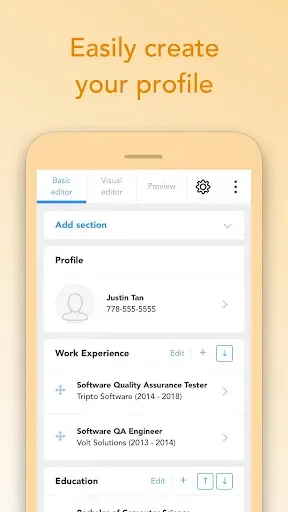 Скриншот 3 — VisualCV Resume & CV Builder