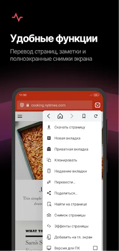 Скриншот 5 — Vivaldi - Мощный веб-браузер