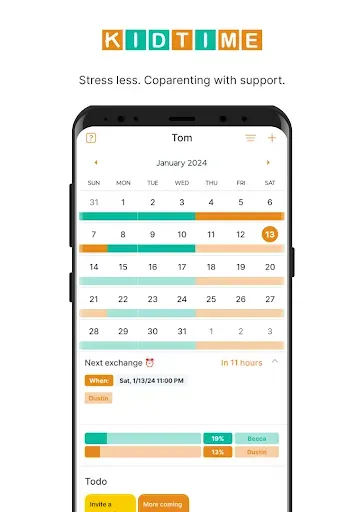Скриншот 5 — Kidtime Coparent Calendar Chat