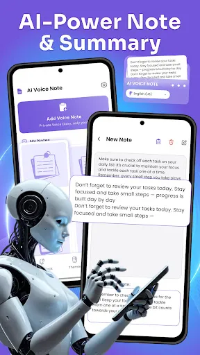 Скриншот 3 — AI Voice Lock Screen: AI Note