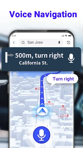 Скриншот 2 — Голосовая навигация GPS: Карта