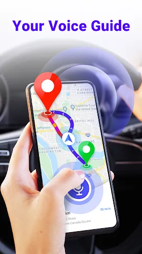 Скриншот 3 — Голосовая навигация GPS: Карта