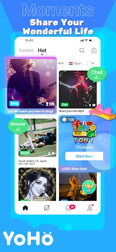 Скриншот 2 — YoHo: Group Voice Chat Room