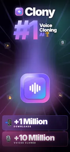 Скриншот 1 — Clony: AI Voice & Face Cloning