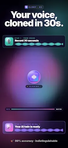 Скриншот 2 — Clony: AI Voice & Face Cloning