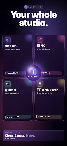 Скриншот 6 — Clony: AI Voice & Face Cloning