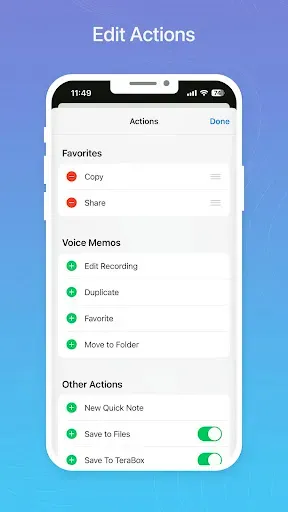 Скриншот 8 — Voice Recorder Phone 15, Memos