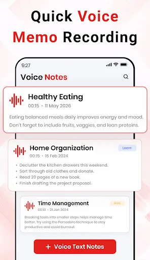 Скриншот 3 — Voice Memo - Recorder & Notes