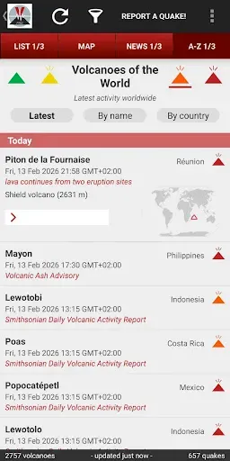 Скриншот 3 — Volcanoes & Earthquakes