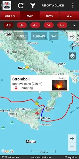 Скриншот 4 — Volcanoes & Earthquakes