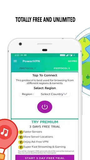 Скриншот 2 — Power VPN — быстро и безопасно