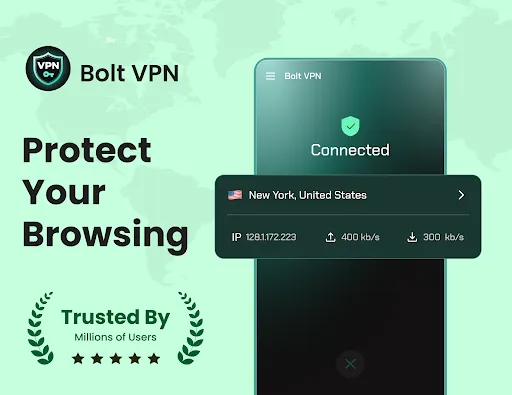 Скриншот 1 — Bolt VPN - быстрый, безопасный