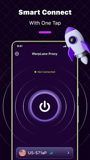 Скриншот 1 — WarpLane Proxy -No Log Privacy