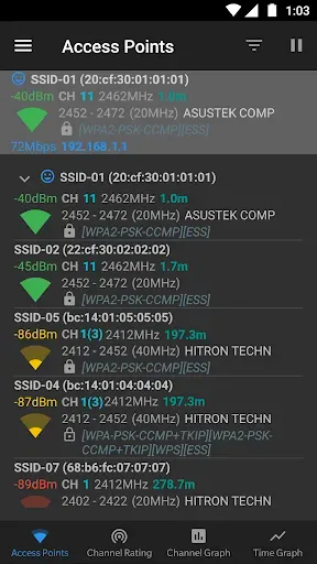 Скриншот 2 — WiFi Analyzer (open-source)
