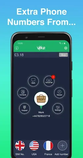 Скриншот 1 — Vyke: Second Phone/2nd Line
