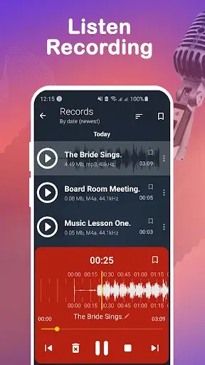 Скриншот 2 — HD Voice Recorder: Voice Memos
