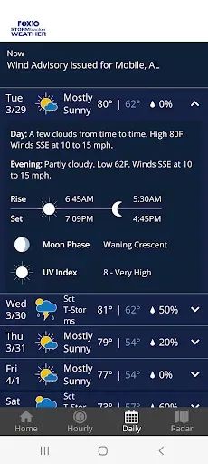 Скриншот 4 — FOX10 Weather Mobile Alabama