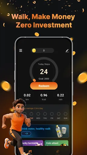 Скриншот 1 — Walk2Cash:Real Cash Rewards