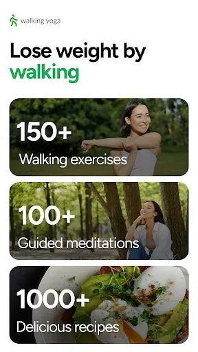 Скриншот 1 — Walking Yoga: Walk & Fitness